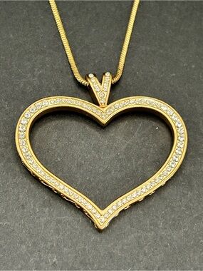 NWT Brighton Secret of Love Matte‎ Gold Plated Open Heart Necklace
